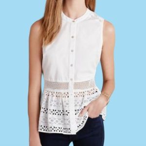 ANTHROPOLOGIE WOLVEN peplum top